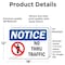 Signmission No Thru Traffic Sign, Vinyl Decal, 18in W x 12in L, 2PK OS-2PACK-NS-D-1218-L-16200 - alternate 5